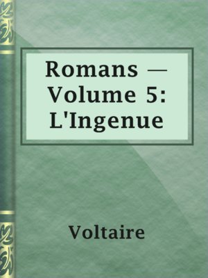 cover image of Romans — Volume 5: L'Ingenue